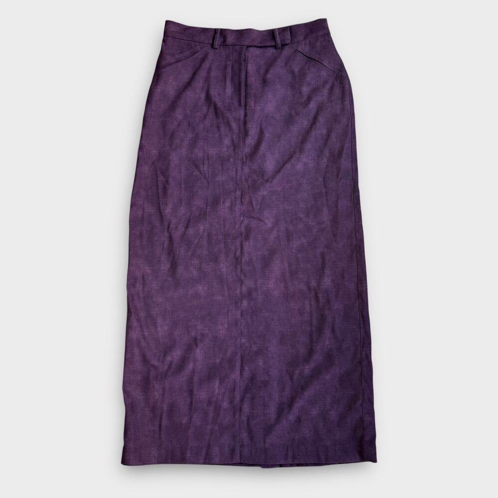CHRISTOPHER AND BANKS PURPLE TROUSER STYLE MIDI SKIRT STRAIGHT FIT NWT SIZE 4